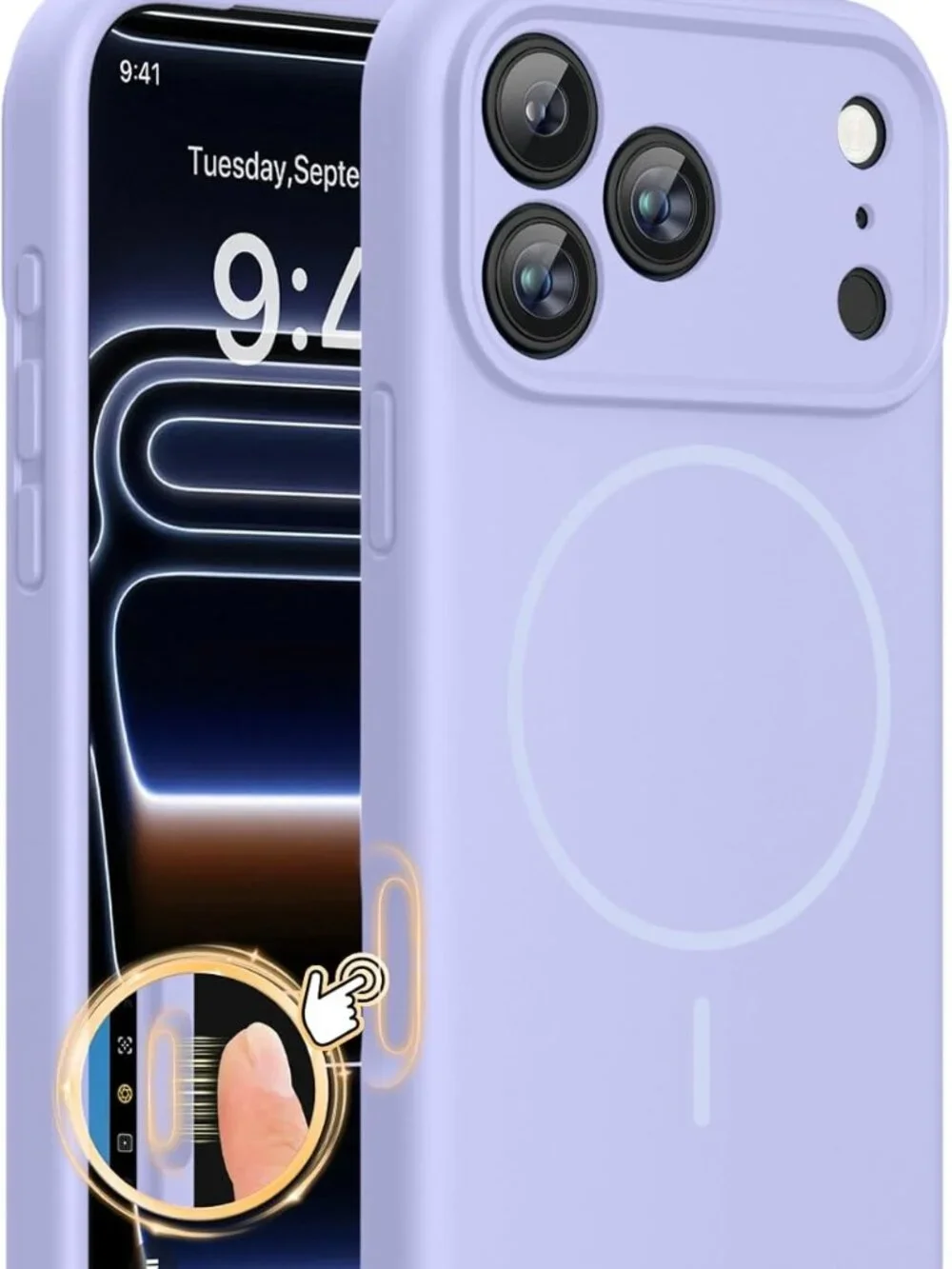 iPhone 17 Pro Magnetic Case MagSafe Shockproof Light Purple Cover